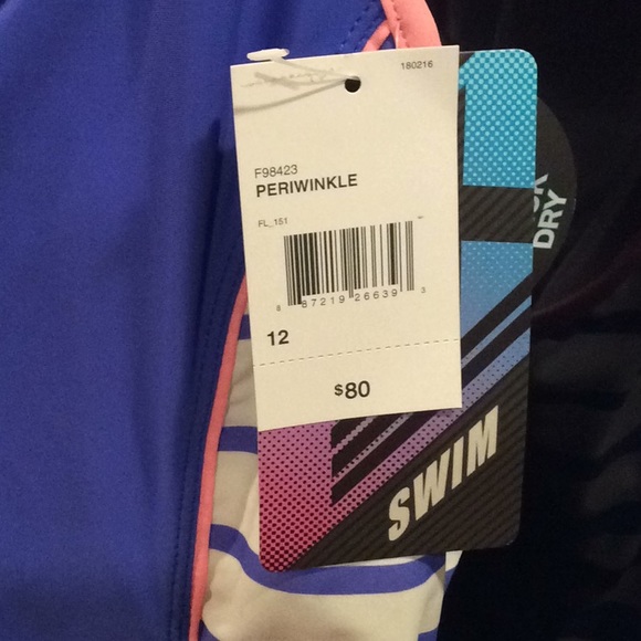 NWT UPF30 ZeroXposur Periwinkle Swim Suit - Picture 3 of 7